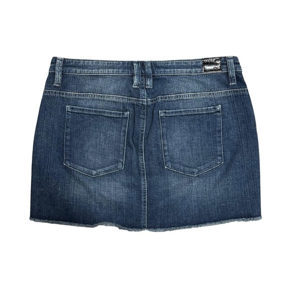 Guess Leather Fringe Denim Mini Skirt - Picture 3 of 6